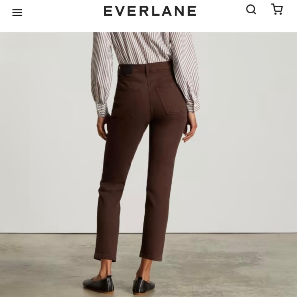 NWT Everlane Cheeky Jeans, size 24, brown
